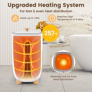 40L Towel Warmer Luxury Hot Towel Bucket with 2 Heating Temperatures-White view 5