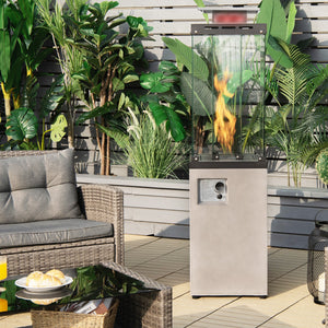 41 000 BTU Propane Patio Heater with Metal Hood-Gray view 2