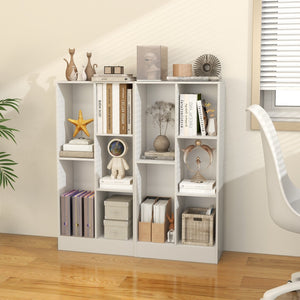 41 Inches 5-Cube Floor Bookcase with 2 Anti-Tipping Kits-White view 3