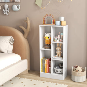 41 Inches 5-Cube Floor Bookcase with 2 Anti-Tipping Kits-White view 6