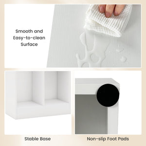 41 Inches 5-Cube Floor Bookcase with 2 Anti-Tipping Kits-White view 8