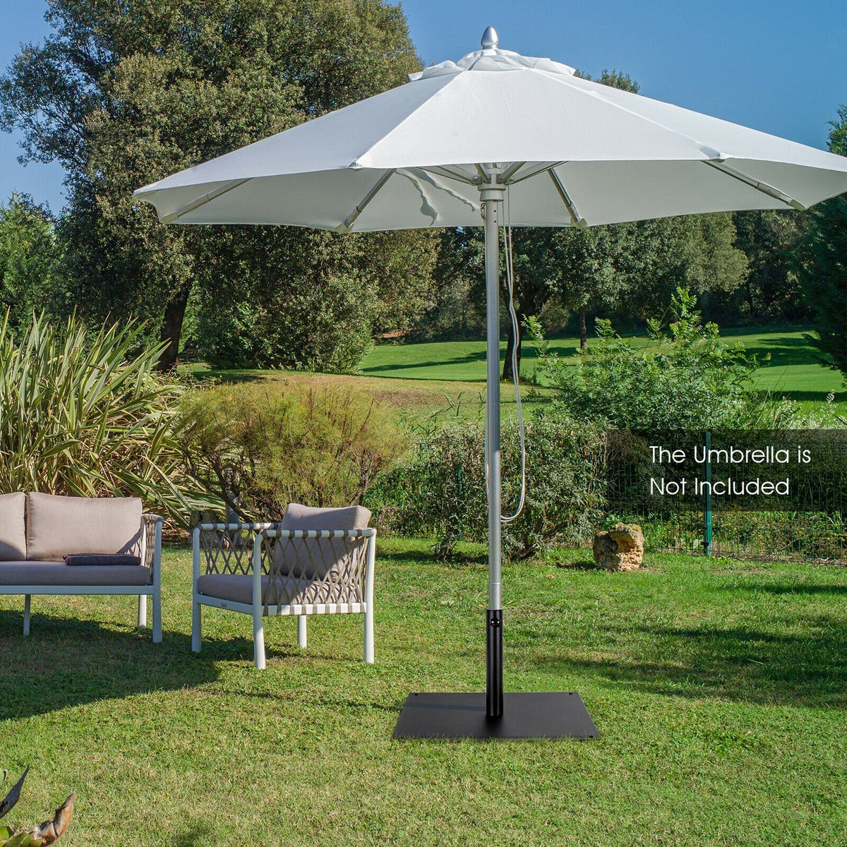 42 LBS Weighted 25 Inch Square Patio Umbrella Base view 3