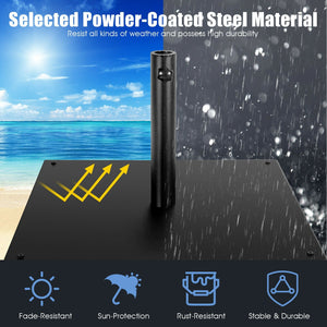 42 LBS Weighted 25 Inch Square Patio Umbrella Base view 6