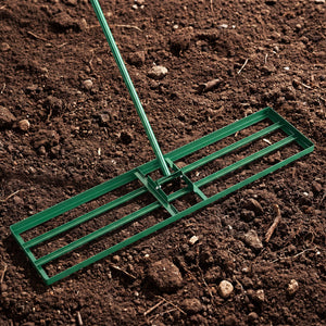 42 x 10 Inch Lawn Leveling Rake with Ergonomic Handle-Green view 2