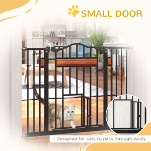 29.1''-31.5'' Extra Wide Dog Gate with Cat Door, 30"H Stair Gate with Extension, Wall Cups, Pressure Fit – view 13
