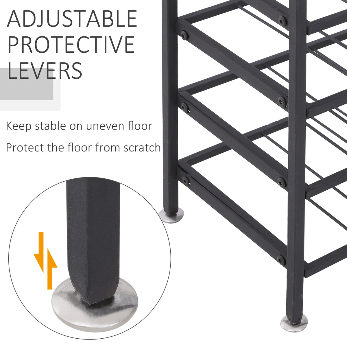 9-Tier Metal Wine Bottle Rack 54 Bottles Freestanding Wine Storage Holder Home Bar Wine Display Stand Cellar Bottle Organizer Black