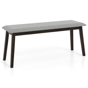 43.5 Inch Upholstered Entryway Bench with Rubber Wood Frame-Gray