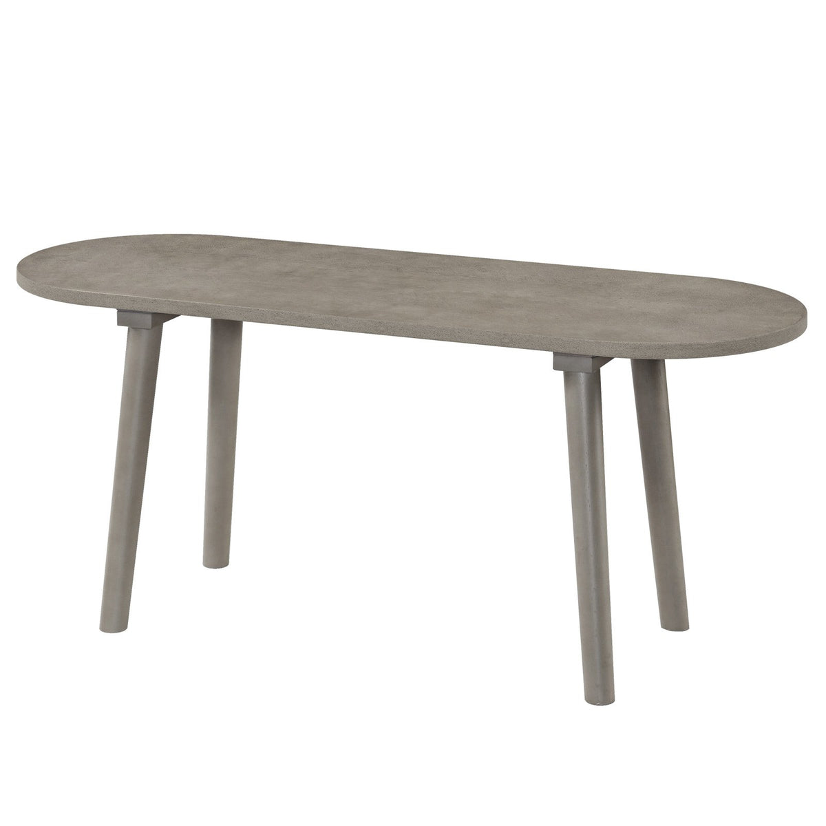43 Inch Solid Wood Farmhouse Dining Bench Rustic Wooden Entryway Bench with Rubber Wood Legs-Gray
