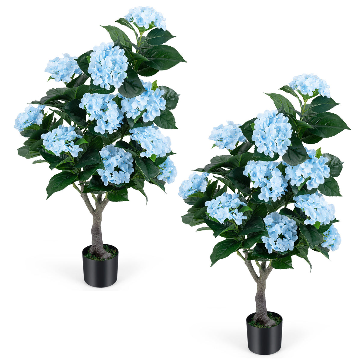 43.5 inches Artificial Hydrangea Tree 2 Pack-Blue