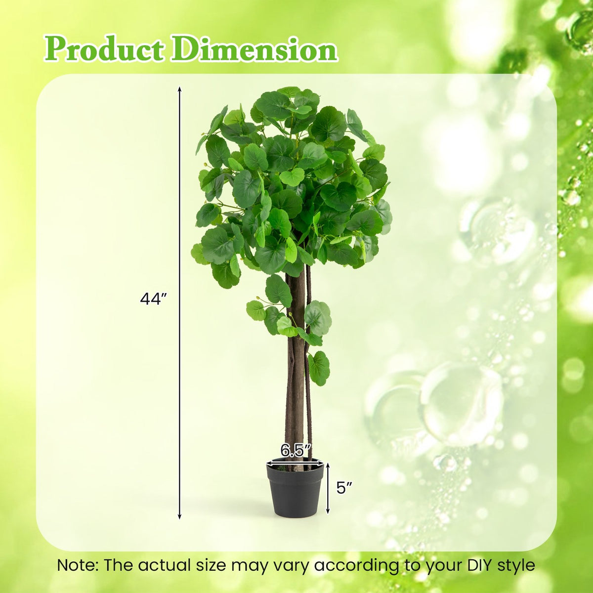 44 Inch Artificial Crabapple Tree with Adjustable Branches for Decor view 4