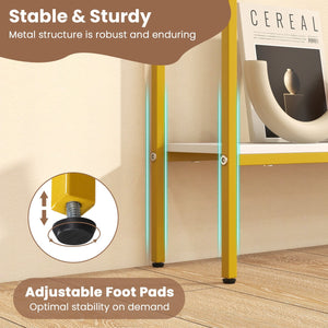 44 Inch Console Table with Shelf with Dual Anti-Tipping Kits-White view 8
