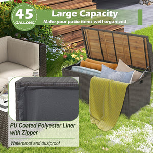 45 Gallon Outdoor Storage Bench with Zippered Liner view 6