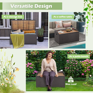 45 Gallon Outdoor Storage Bench with Zippered Liner view 7