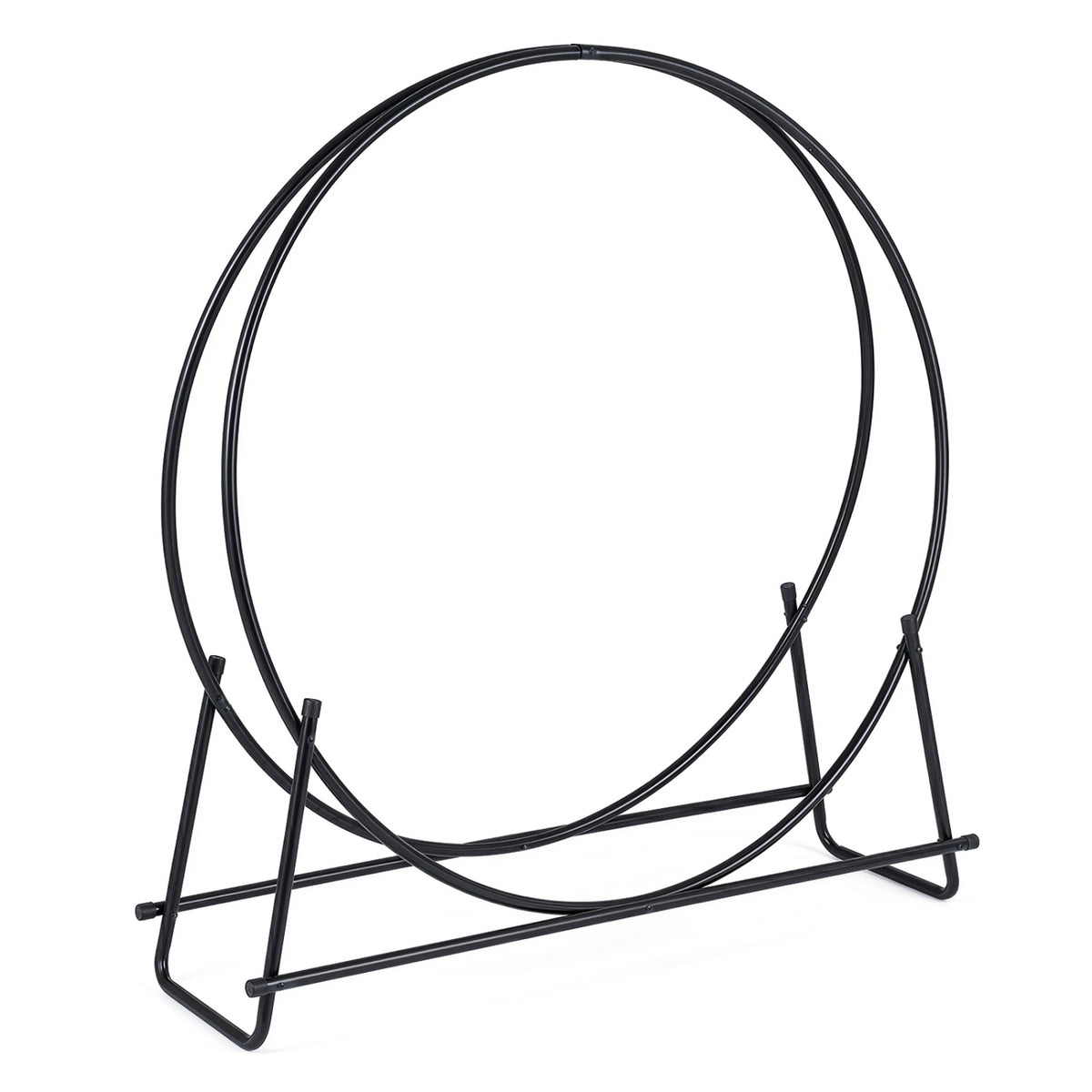 45 inches Round Firewood Rack with Heavy-Duty Metal Frame
