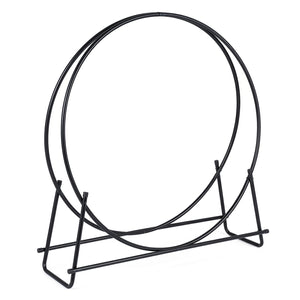 45 inches Round Firewood Rack with Heavy-Duty Metal Frame