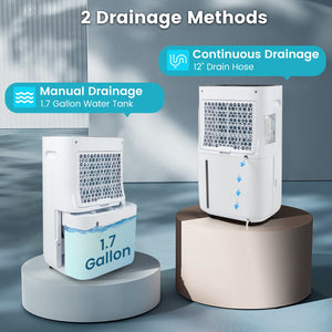4500 Sq. Ft Dehumidifier with 5 Modes and 3-Color Indicator Light-White view 9