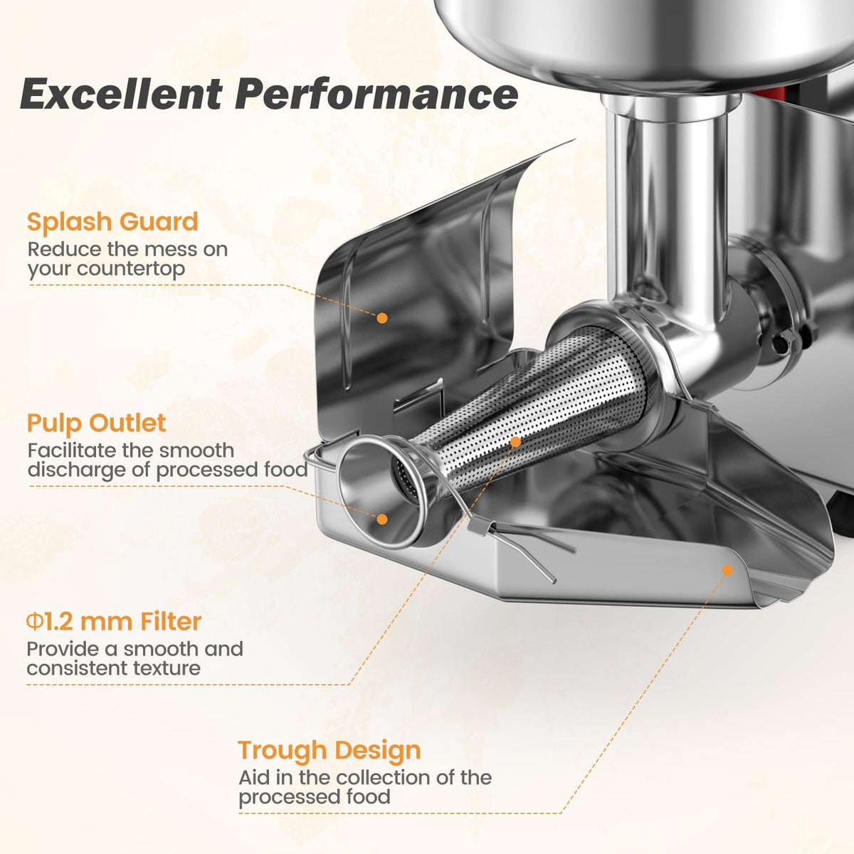 450W Electric Tomato Strainer Commercial Grade Food Mill Stainless Steel Sauce Maker view 8