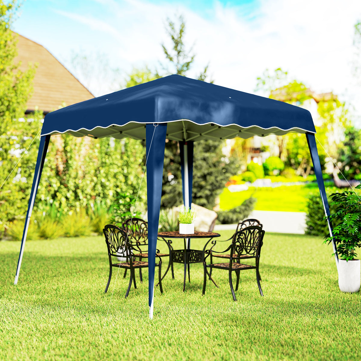 8' x 8' Pop Up Canopy, Outdoor Foldable Tent, Portable Canopy Tent with Carrying Bag for Camping, Party – view 7