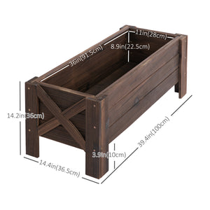 3.3 x 1.2 x 1.2 ft Garden Raised Bed Planter Grow Containers for Outdoor Patio Plant Flower Vegetable Pot – view 2