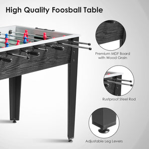 48 Inch Competition Sized Home Recreation Wooden Foosball Table-Black view 5