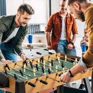 48 Inch Competition Sized Home Recreation Wooden Foosball Table-Brown view 2