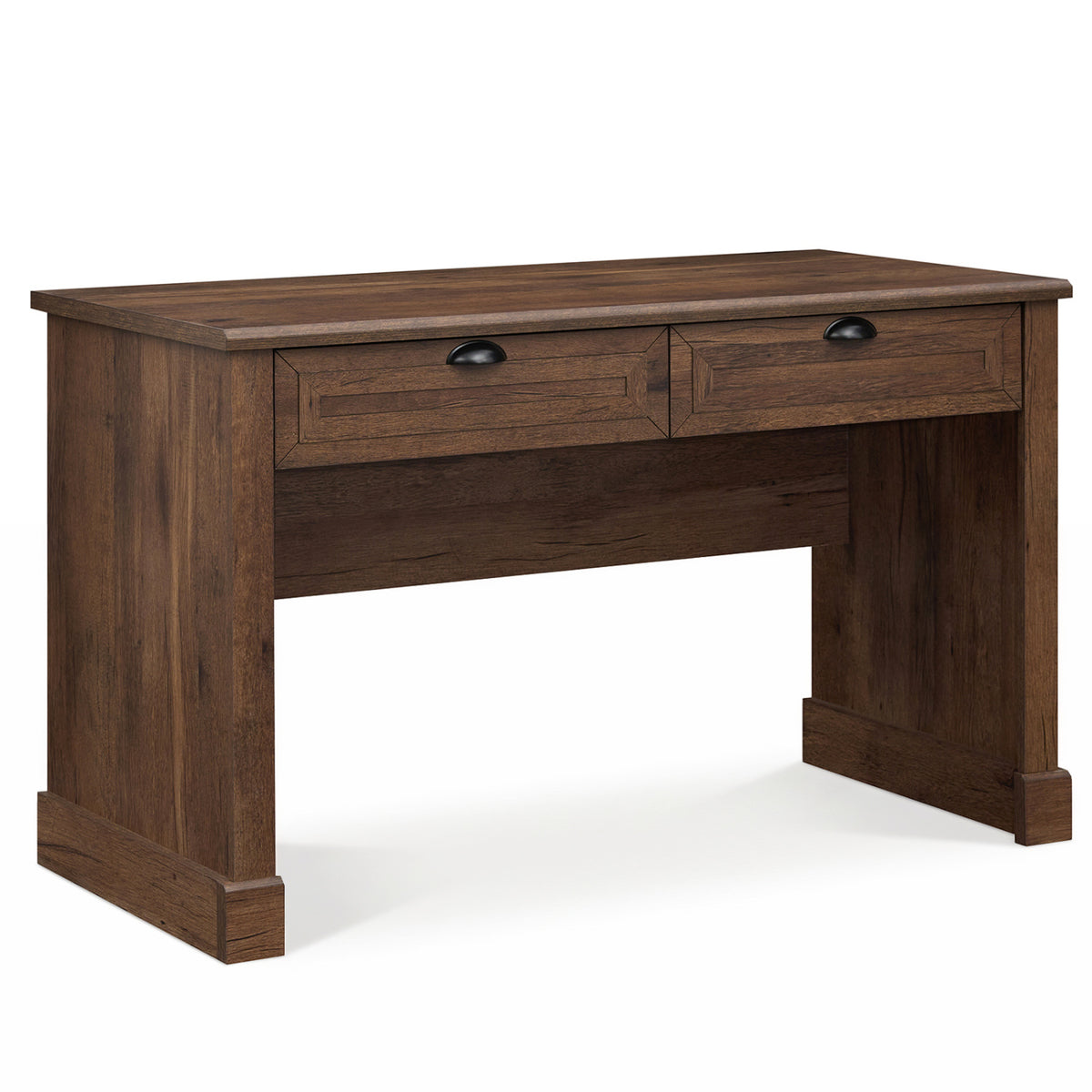 48 inches Farmhouse Executive Desk with 2 Drawers for Studying and Writing-Brown
