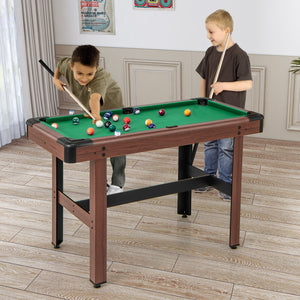 48 Inch, Pool Wooden Game Table with Full Set of Ballsfor Kids and Adults-Green view 2