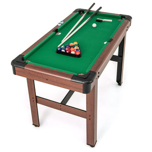 48 Inch, Pool Wooden Game Table with Full Set of Ballsfor Kids and Adults-Green view 3