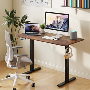 48 Inch x 24 Inch Ergonomic Electric Standing Desk with 3 Memory Settings for Home Office-Rustic Brown view 2