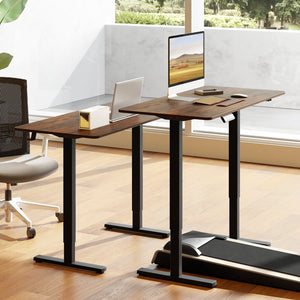 48 Inch x 24 Inch Ergonomic Electric Standing Desk with 3 Memory Settings for Home Office-Rustic Brown view 3