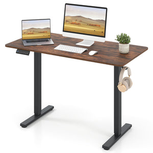 48 Inch x 24 Inch Ergonomic Electric Standing Desk with 3 Memory Settings for Home Office-Rustic Brown view 4