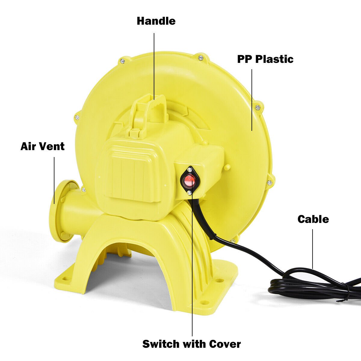 480W 0.6 HP Air Blower Pump Fan for Inflatable Bounce House view 5
