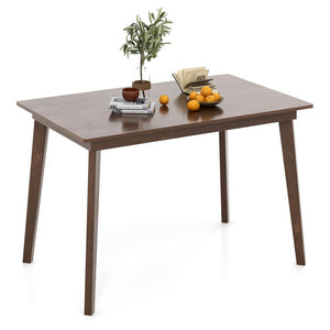 48 Inch Dining Table Set for 4 with Rattan Chairs, Mid Century Kitchen Table and Chairs Set for Dining Room view 4