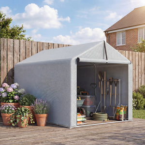 7' x 5' Portable Shed, Waterproof Bike Tent with Roll-up Zipper Door and Galvanized Metal Frame for Bike