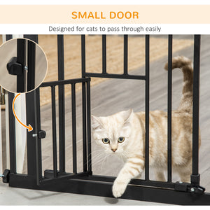 41" Easy Open Indoor Dog Gates for Doorways, House, Stair - Black – view 20