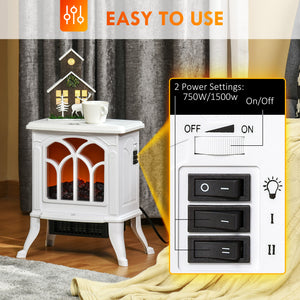 Electric Fireplace Heater, Freestanding Fireplace Stove with Realistic Flame, Overheat Protection – view 11