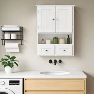 Bathroom Wall Cabinet, Medicine Cabinet, Over Toilet Storage Cabinet with Shelf and Drawers for Hallway – view 9