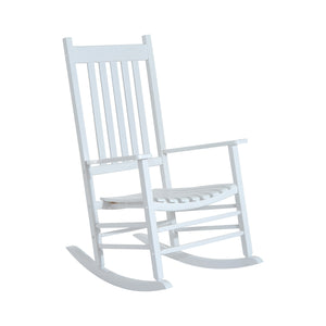 Wooden Porch Rocking Chair Outdoor Patio Rocker Garden Single Leisure Reclining Seat Armchair Natural – view 22