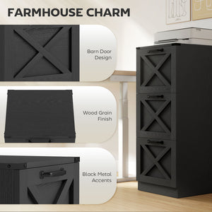 2 Drawer File Cabinet with Silent Slides, Vertical Farmhouse Filing Cabinet Fits Letter/A4 Size Home – view 17