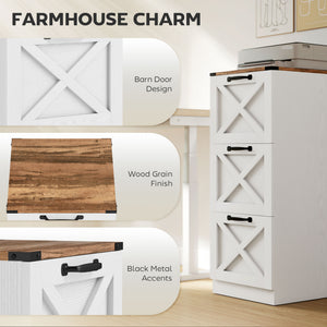 2 Drawer File Cabinet with Silent Slides, Vertical Farmhouse Filing Cabinet Fits Letter/A4 Size Home – view 24