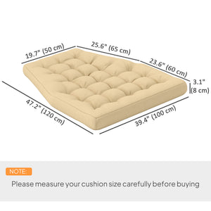 Outdoor Swing Cushion, Tufted Patio Cushion Replacement for Garden Chair Egg Chair,  Indoor Outdoor Seat Cushion, Beige