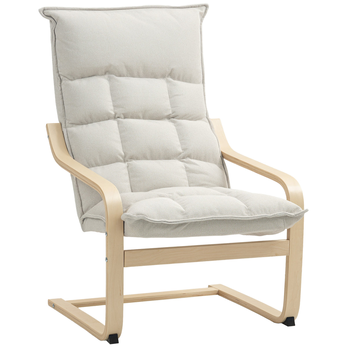 Modern Armchair, Upholstered Accent Chair with Curved Leg and Arm, Leisure Lounge Chair for Living Room – view 8