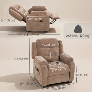 Massage Recliner Chair, Power Recliner with Quiet Brushless Motor, Remote, Pockets, 2 Memory Positions – view 9