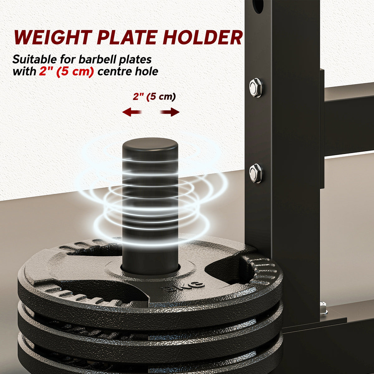 Soozier Adjustable Squat Rack, 660 lbs Multi-Function Barbell Rack for Weight Lifting and Home Gym Strength Training, Black