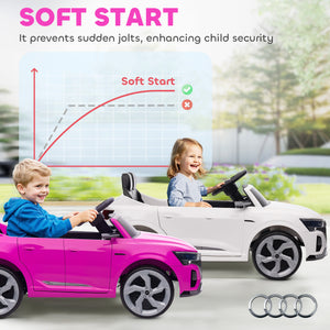 Qaba 12V Battery Powered Kids Electric Car, Audi Q8 etron Sportback Licensed Ride on Car w/ Remote Control