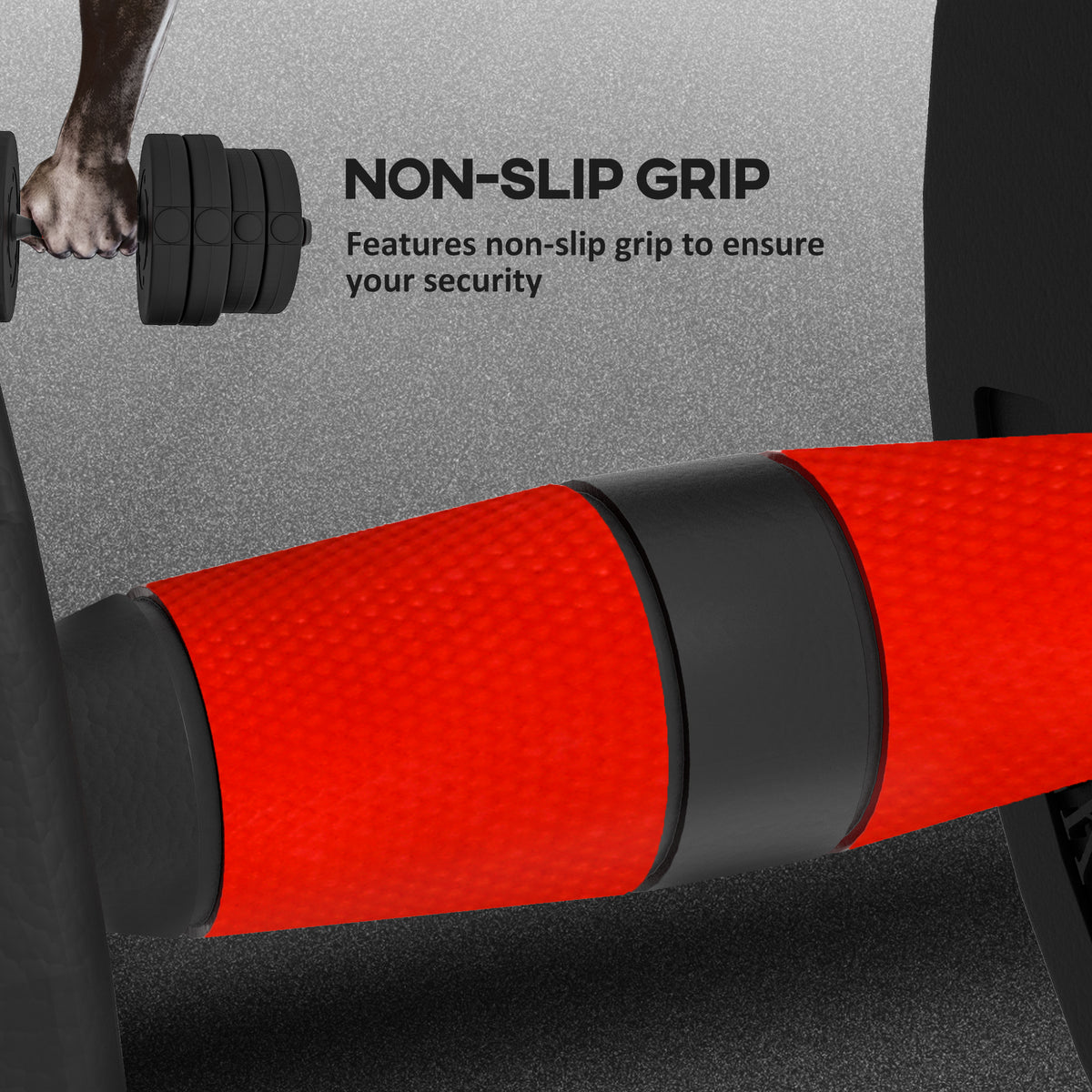 Soozier 44lbs 2-in-1 Adjustable Dumbbells Weight Set, Dumbbell Hand Weights Barbell for Body Fitness, Lifting Training for Home, Office, Gym, Black and Red