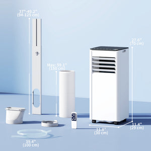 8000 BTU Portable Air Conditioner, AC Unit with Dehumidifier, Fan, WiFi Voice Remote Control, for Room up to 344 Sq. ft