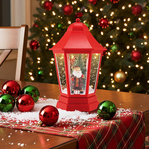 5.3 Feet Musical Christmas Street Lamp with 60 Warm White LED Lights-Red view 3