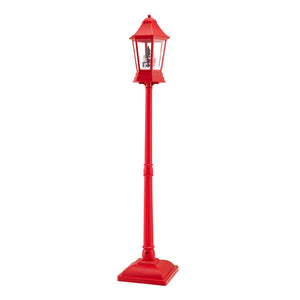 5.3 Feet Musical Christmas Street Lamp with Blowing Snow and LED Lights-Red view 4
