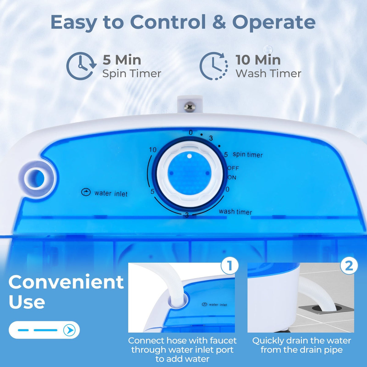 5.5 lbs Portable Semi Auto Washing Machine view 8